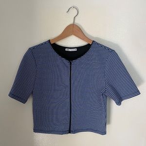 Zara crop top with zipper detail